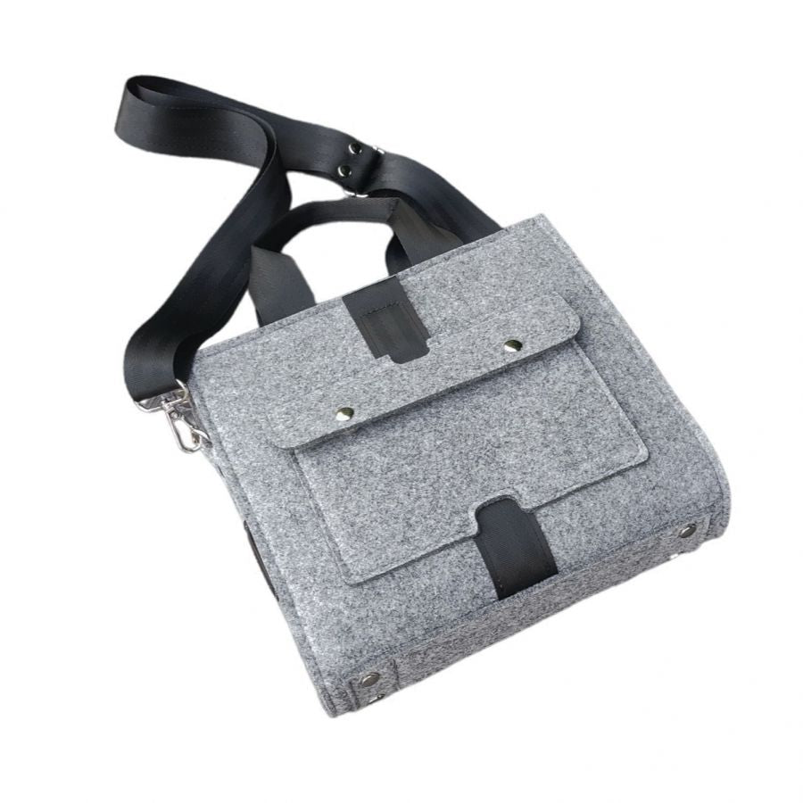 Designerska torebka filcowa ver.2 - szara - mała